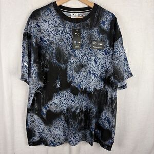 PUMA Bmw MMS Colorsplash All Over Print Crew Neck Short Sleeve T-Shirt Sz XL NWT